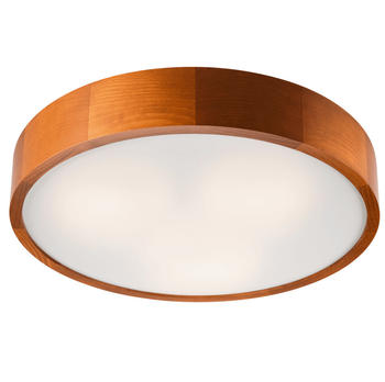 Bioledex wunderschöne Deckenleuchte 47cm 3x E27 rotbraun Holz, Glas