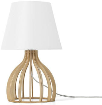 Beliani Tischlampe Agueda weiß
