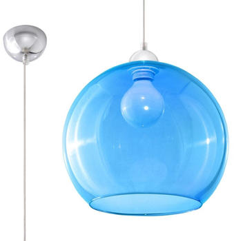 Sollux Pendelleuchte Ball 30cm blau