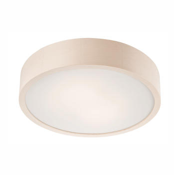 Bioledex Deckenleuchte Holzlampe 37cm 2x E27 wei&szlig; Holz, Glas