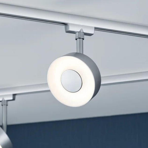 Paulmann LED URail Schienenspot Circle Chrom-matt 5W 210lm White-Switch silber