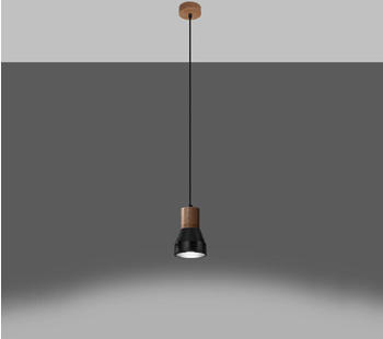 famlights Pendelleuchte Pixie Schwarz/Natur-hell E27 schwarz famlights Pendelleuchte Pixie Schwarz/Natur-hell E27 schwarz