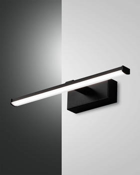 Fabas Luce LED Bad-Wand/Spiegelleuchte Nala 45x90mm 6W Warmweiß IP44 Schwarz