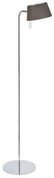 Brumberg Stehleuchte, mit Stoffschirm nickel matt / Schirm braun (58120150)