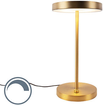 QAZQA Moderne Tischleuchte bronze inkl. LED Disco E