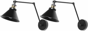 Beliani Wandleuchte + Deckenleuchte Narva Bronze/Schwarz