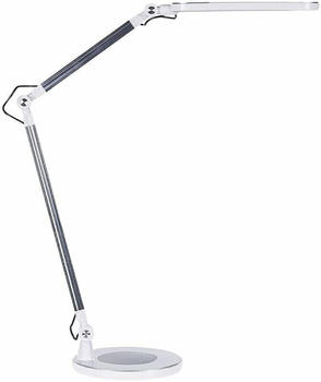 Beliani Tischlampe Schreibtischlampe LED Metall silber 80 cm verstellbar GRUS Silber