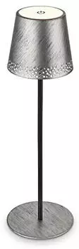 Briloner LED Akku-Tischleuchte 38 cm 2,6W 280lm antik silber