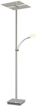 Lucande LED-Deckenfluter Parthena, nickel