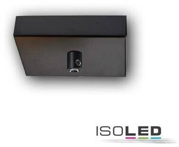 ISOLED Deckenbaldachin ECKIG, Stahl, schwarz, für Einzelabhängung