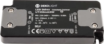 Deko-Light LED Netzgerät Kapego Flat in Schwarz 6W 350mA schwarz