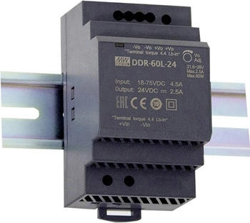 Mean Well DDR-60L-24 Hutschienen-DC/DC-Wandler (DIN-Rail) 24 V/DC 2.5A 60W 1 x