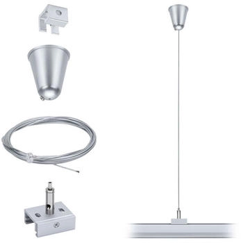 Paulmann Niedervolt-Seilsystem-Komponente Deckenabhängung Silber 95583 ProRail3 Steel Wire Suspensi