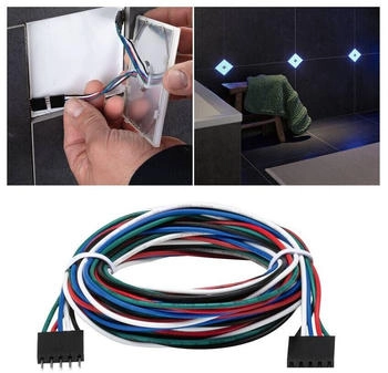 Paulmann 78422 LumiTiles Zubeh&ouml;r Kabel IP44 205cm max. 12 W RGBW Farbsteuerung Schwarz Spritzwasserschutz Kunststoff Verbindungskabel