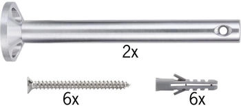 Paulmann 17806 Seilsytem Seil-Zubeh&ouml;r Umlenker/Abh&auml;ngung f&uuml;r Spannseil 1 Paar 165 mm Chrom matt Zubeh&ouml;r Halogen 12V inklusive D&uuml;bel und Schrauben