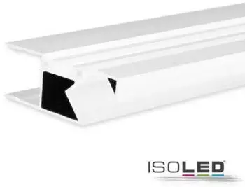 ISOLED Aufbauleuchtenprofil HIDE ASYNC Aluminium weiß RAL 9003 200cm (114808)