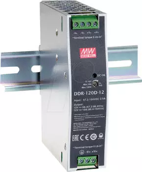 Mean Well DDR-120B-48 Hutschienen-DC/DC-Wandler 48V/DC 2,5A 120W (DDR-120B-48)