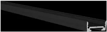 Radium U-FLAT Aluminium U-Profil Flach Aufbau, 2 LED Strips, 200cm, schwarz (TRPA4219)