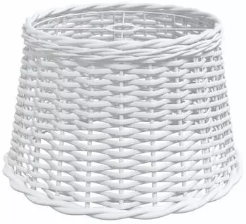 vidaXL Lampenschirm Korbweide Wei&szlig; &Oslash;45x28cm (364370)