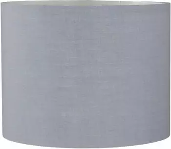 Licht-Erlebnisse Lampenschirm mit Klettverschluss Stoff Grau für E27 E14 mit Adapter Grau 25 cm rund Grau (MI191-85-75)
