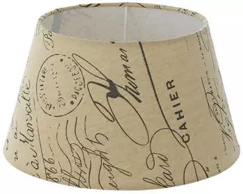 Eglo 49987 1+1 Vintage Lampenschirm Ø 25cm bedruckt Weiß Braun