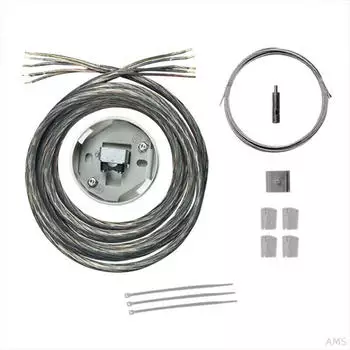 LTS Drahtseil-Set mit Einspeisung 1-fach, 5-adrig, 5m, weiß (LK-Z060.103.05/DIM)