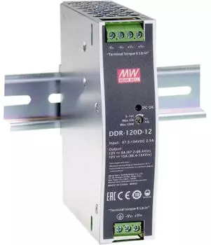 Mean Well DDR-120B-24 DC-DC-Wandler DIN-Schienen 16,8-33,6V:24V 5A 120W (DDR-120B-24)