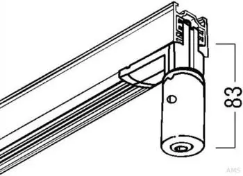 Zumtobel Pendel-Adapter 3-Phasen schwarz (60280072)