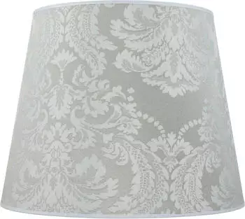 Licht-Erlebnisse Lampenschirm f&uuml;r Stehlampe Stoff E27 willow Silber (DO1/9/0029)