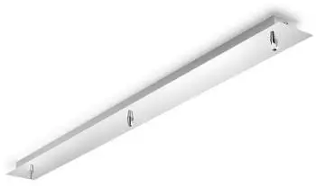 IDEAL LUX LINEAR STANDARD Baldachin eckig 88cm 3-fach Chrom