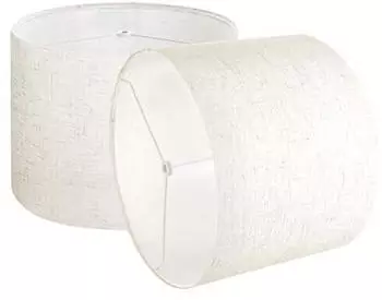 VEVOR Trommel-Lampenschirm Leinen+PVC 290&times;320&times;245mm wei&szlig;/schwarz, 2er-Set (11 in x 13 in)