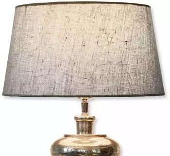 Loberon Lampenschirm Anfor Eisen Leinen Taupe