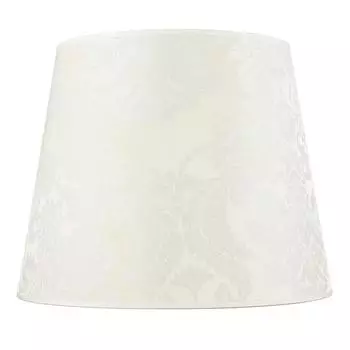Licht-Erlebnisse Konischer Lampenschirm für Hängelampe E27 Weiß Stoff Ecru (DO1/9/0017)