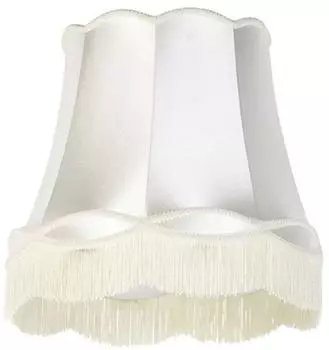QAZQA Granny Lampenschirm Seide, cr&egrave;me, 45cm (93809)