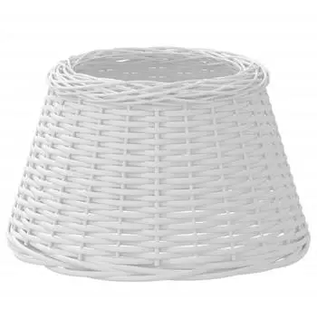vidaXL Lampenschirm Korbweide Wei&szlig; &Oslash;50x30cm (364387)