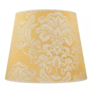 Licht-Erlebnisse Lampenschirm Stoff Muster für E27 Stehleuchte Gold (DO1/9/0028)