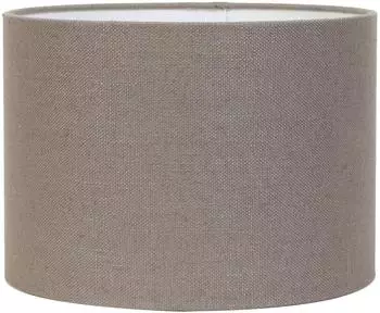 Light & Living Livigno Lampenschirm Zylinder Stoff/Metall Ø40x30cm Braun (2238852)