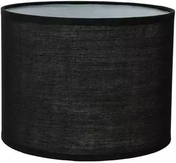 Licht-Erlebnisse Lampenschirm Stoff f&uuml;r E14 Tischleuchte Schwarz (MI191-20-17)