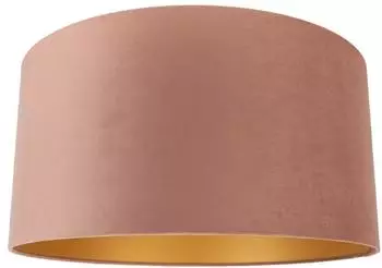 QAZQA Samt Lampenschirm Rosa 50/50/25 mit goldener Innenseite (97526)