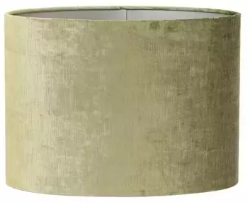 Light & Living Gemstone Lampenschirm Oval Samt Oliv 24x32x58cm (3558767)