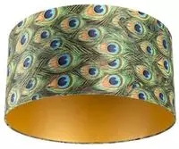 Qazqa Modern Lampenschirm - Cilinder Velours - Gr&uuml;n, supports-e27, diameter 50