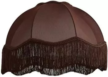 QAZQA Heritage Stofflampenschirm braun, weiß innen 45/15/21,5cm (109407)