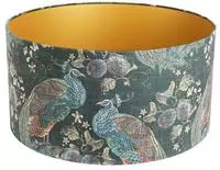 Qazqa classic-antique Lampenschirm - Cilinder Velours - Bunt, supports-e27,...