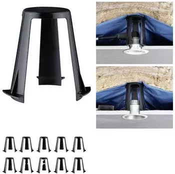 Paulmann Abstandshalter f&uuml;r Einbauleuchten 10er-Set 62-90mm, schwarz, Kunststoff (92401)