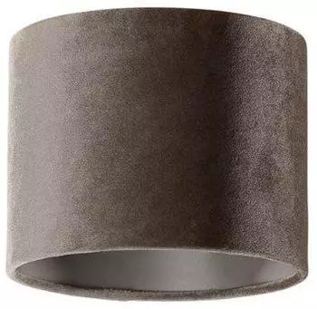 QAZQA Runder Samtlampenschirm taupe, Ø18cm (108685)