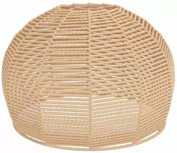 vidaXL Lampenschirm Ø36x26cm, Eisen und Papier, braun (364363)