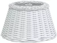 vidaXL Lampenschirm Wei&szlig; &Oslash;50x30 cm Korbweide