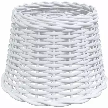 vidaXL Deckenlampen-Schirm wei&szlig;, Korbgeflecht, &Oslash;30x20cm (364367)