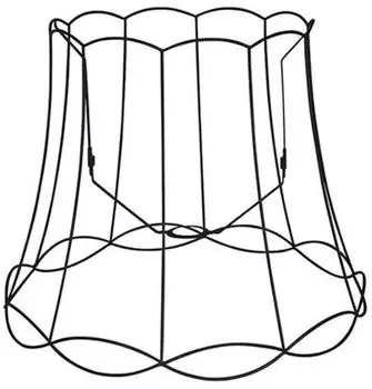 QAZQA Granny Frame Lampenschirm, Metall, schwarz, 50/40 (93823)
