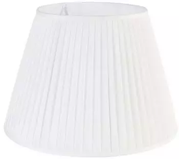 QAZQA Plissee-Lampenschirm wei&szlig;, rund, schr&auml;g 45/30cm (93815)